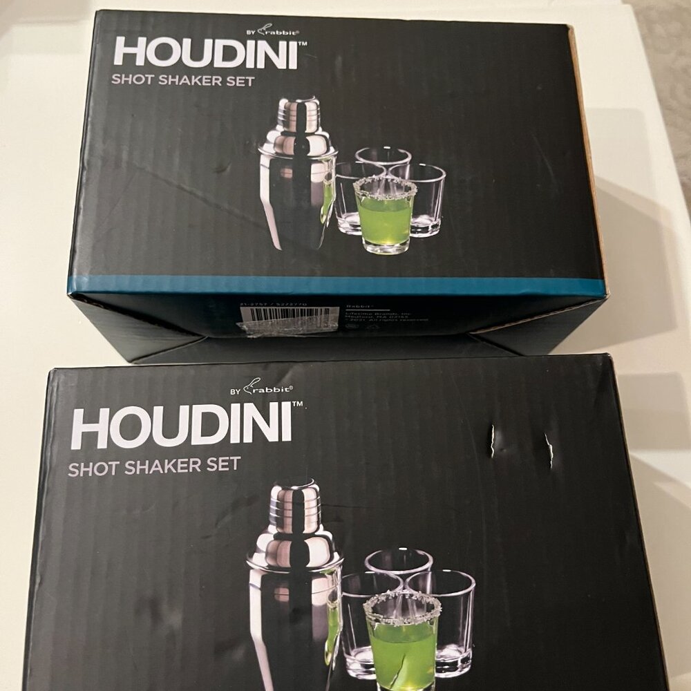 Bar Gift Kits w/a  Shaker, Shot Glasses Playing Cards & Dice (set of two /new)